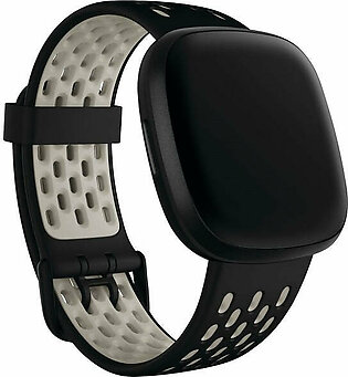 Fitbit Sense &amp; Versa 3 Sport Band Small (FB174SBBKWTS) Black / Lunar White
