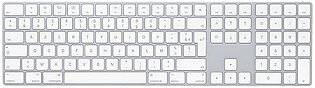 Apple Magic Keyboard With Numeric Keypad (French) (MQ052FC/A) - Silver