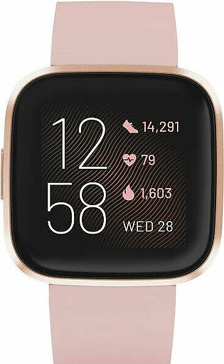 Fitbit Activity Tracker Versa 2 Watch (FB507RGPK) Petal / Copper Rose Aluminum