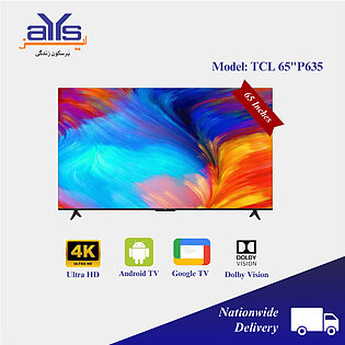 TCL 65-Inch 4K Ultra HD Android LED with Google TV – P635