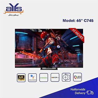 TCL 65 Inches QLED Android Smart LED TV 65C745