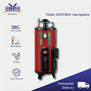 Super Asia Electric And Gas Geyser GEH720AI Auto Ignition