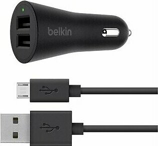 Belkin BOOST UP 2-Port Car Charger + USB-A to Micro-USB Cable