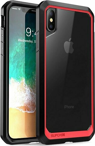 SUPCASE iPhone X/iPhone XS Unicorn Beetle Clear Bumper Case - Red/Black