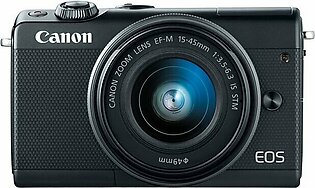 Canon EOS M100 Mirrorless Camera EF-M 15-45mm IS STM Kit - Black