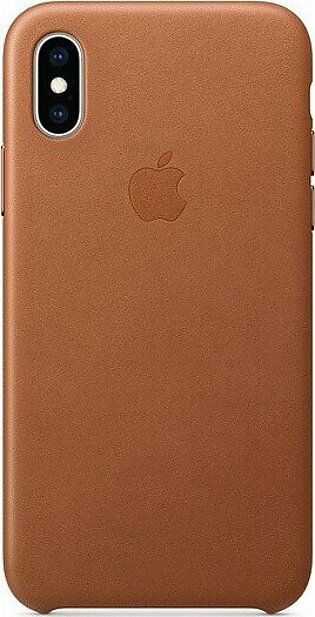 Apple iPhone XS Leather Case - Saddle Brown