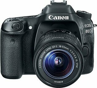 Canon EOS 80D Digital SLR Camera - EF-S 18-55mm f/3.5-5.6 IS STM Kit