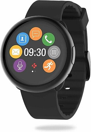 MyKronoz ZeRound2 Smartwatch with Circular Color Touchscreen - Black/Black
