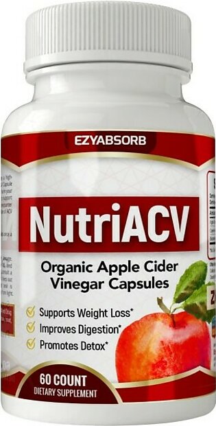 Nutri ACV Organic Apple Cider Vinegar Dietary Supplement - 60 Capsules