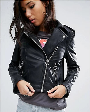 Moncler Highstreet Black Faux Leather Jacket Black For Women