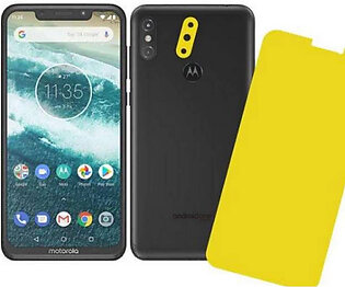 Motorola One Power P30 Note -Pack of 2 - Screen Protectors Best Material 1 Nano Glass & 1 Jelly - with 2 back cam lens protectors