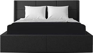 Fitted bed Sheet mattress protector Jersey Stretch Fabric in Black Single Size