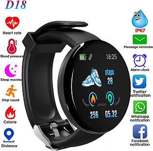 New D18s Smart Watch 1.44in Round Tft Color Screen Waterproof Watch Heart Rate Blood Pressure Monitor Smartwatch For Android IOS