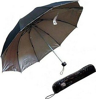 Black mini folding umbrella