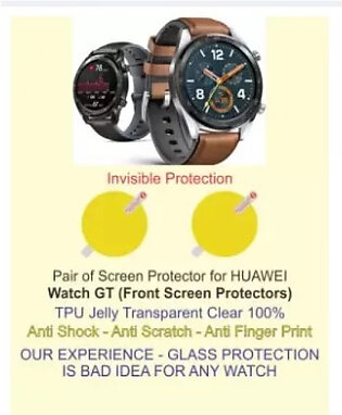 HUAWEI Watch GT Smart Watch (Pack of 2) Screen Protectors Tph Jelly Hydro gel material