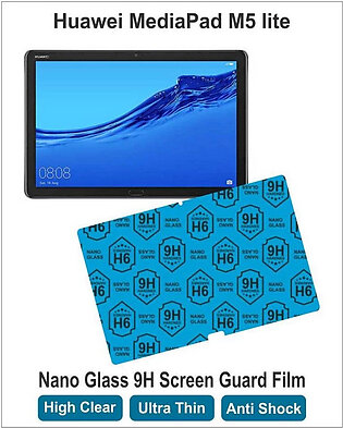 Huawei Mediapad M5 Lite Screen Protector Tempered Nano Glass 9H - Clear - Unbreakable - Silky - M 5