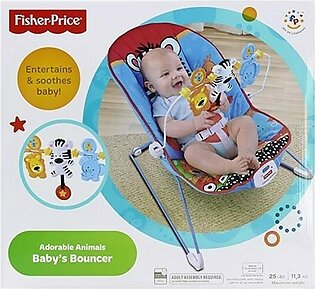 Fisher Price Baby Bouncer Toddler Rocker with Calming Vibration - Blue