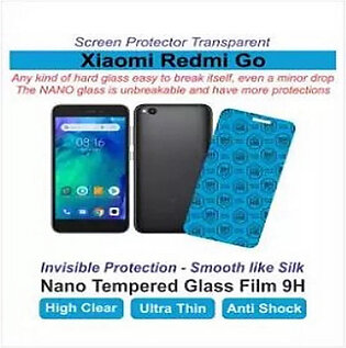 Xiaomi Redmi Go Pack of 2 Screen Protectors Best Material 1 Nano Glass & 1 Jelly