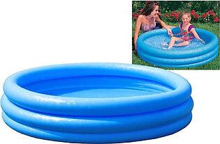Intex - Crystal Blue Portable Kids Outdoor 3 Ring Inflatable Swimming Pool - 58426 - 5 ft