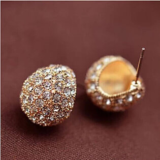 Gold Cresent Stud Earring Ladies Jewellery – AE48