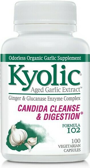 Aged Garlic Extract, Candida Cleanse &amp; Digestion Formula 102, 100 Vegetarian Capsules