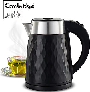 Cambridge SK9789MK2 Coffee Tea Electric Kettle 1.8 Liter with Black spot for easy Cleaning Cool Touch