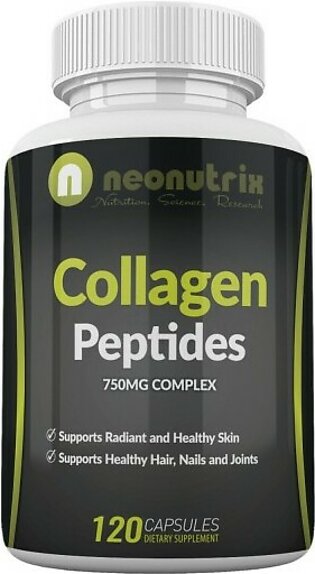 Collagen Peptides Supplement 750mg - 120 Capsules