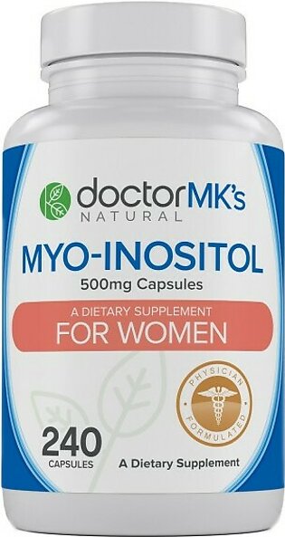 Myo-Inositol Dietary Supplement 500 mg - 240 Capsules