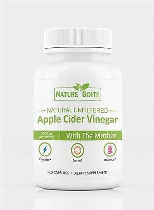 Nature Boite Natural Unfiltered Apple Cider Vinegar 1500Mg 120 Capsules