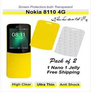 Nokia 8110 4G - Screen Protectors Pack of 2 Transparent Anti Shock
