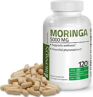 Moringa 5000 Mg Dietary Supplement - 120 Vegetarian Capsules