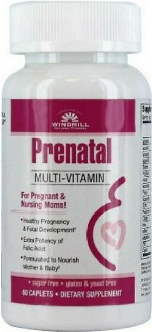 Prenatal Multi-Vitamins Dietary Supplement - 60 Capsules