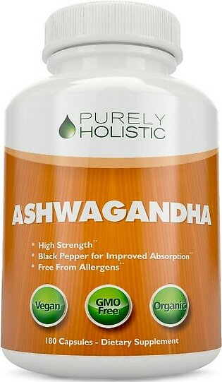 Ashwagandha Dietary Supplement - 180 Capsules