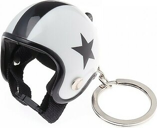 Creative Motorcycle Safety Helmets Random Color Car Auto Five-star Keychain Pendant Classic Key Ring Keyfob Casque Holder Car Accessories
