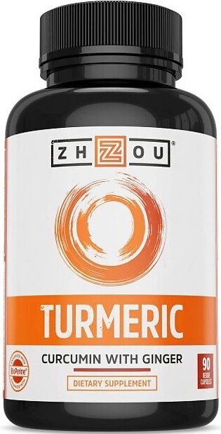 Turmeric Curcumin And Ginger Supplement - 90 Vegetable Capsules