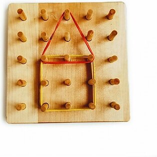 Creative Shapes Lacing Wooden Geo Board Montessori – Educational Toy