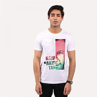 Naya Pakistan Printed Cotton T shirt For Him
