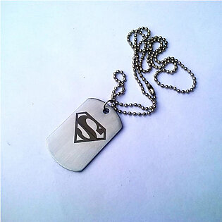 Superman Tag Necklace Stainless Steel