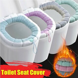 Winter Warm Toilet Seat Cover Mat Bathroom Toilet Pad Cushion (Random Colors)