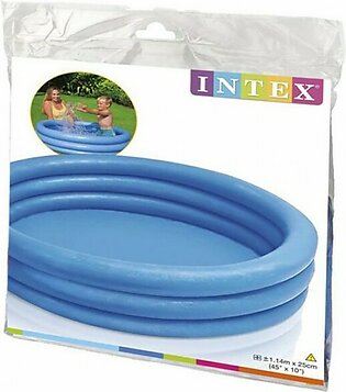 Intex - Crystal Blue Portable Kids Outdoor 3 RIng Inflatable Swimming Pool - 59416 - 4 ft