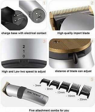Dingling Rechargeable Cordless Hair Trimmer - RF-609 - Silver