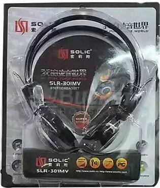 SOLIC Wired Headphones - SLR-301MW - 3.5mm - Black