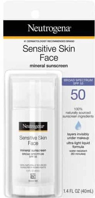 Neutrogena Sensitive Skin Face Sunscreen SPF 50 | 1.4 Ounce