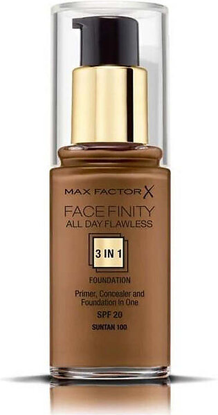 Max Factor - Face Finity All Day Flawless 3-In-1 Foundation - Sun Tan 100
