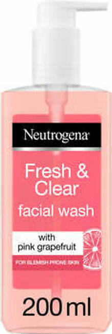 Neutrogena - Fresh & Clear Pink Grapefruit Facial Wash - 200ml