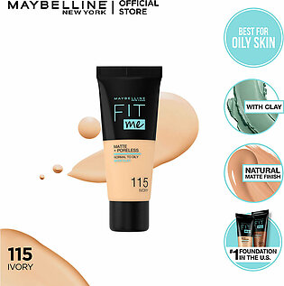 Maybelline - Fit Me Liquid Foundation Matte & Poreless - 115 Ivory