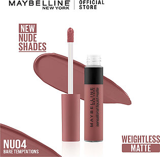 Maybelline - Color Sensational Liquid Matte Lipstick - The Nudes Collection - NU 04 - Bare Temptations