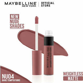 Maybelline - Color Sensational Liquid Matte Lipstick - The Nudes Collection - NU 04 - Bare Temptations