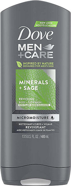 Dove - Minerals + Sage Face & Body Wash 400ml