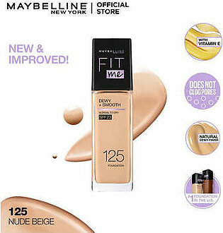 Maybelline - Fit Me Dewy + Smooth Liquid Foundation SPF 23 - 125 Nude Beige 30ml